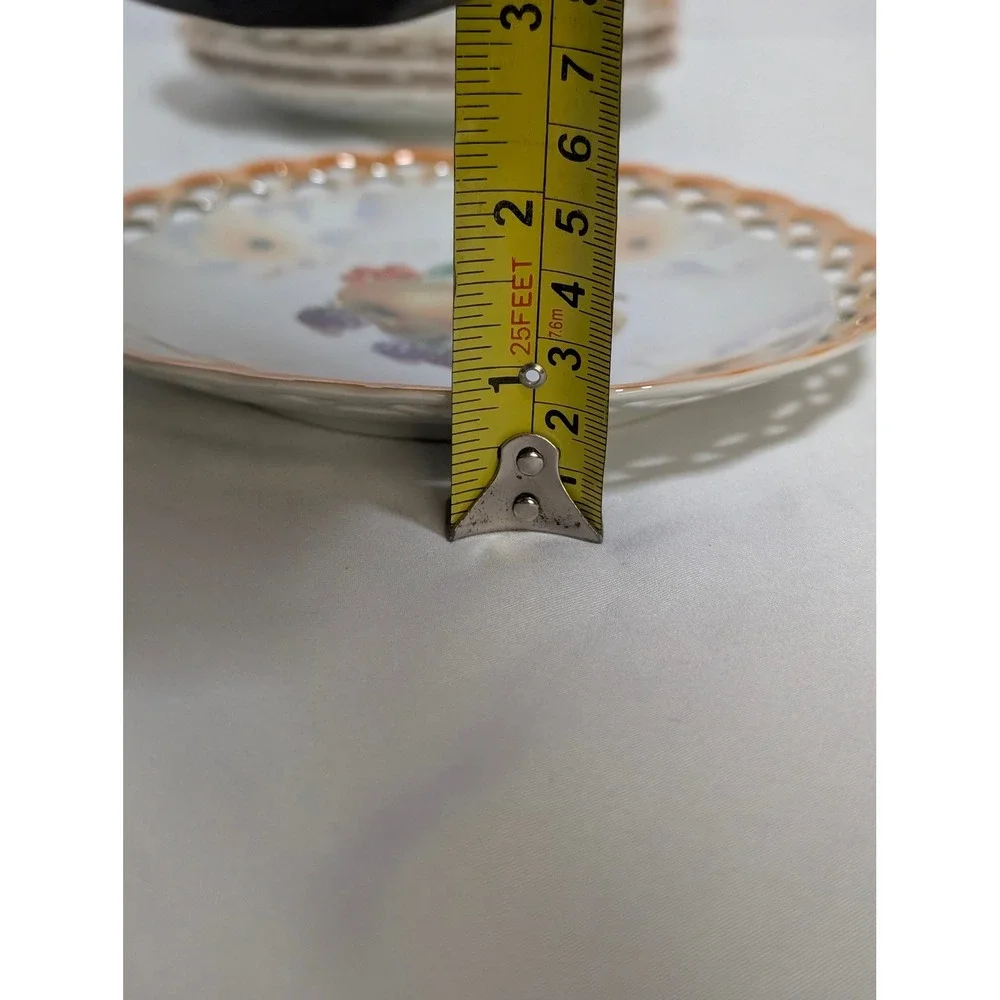 CICO Bavaria Germany U.S. Zone Fruit Reticulated Lattice Edge Plates 6.5